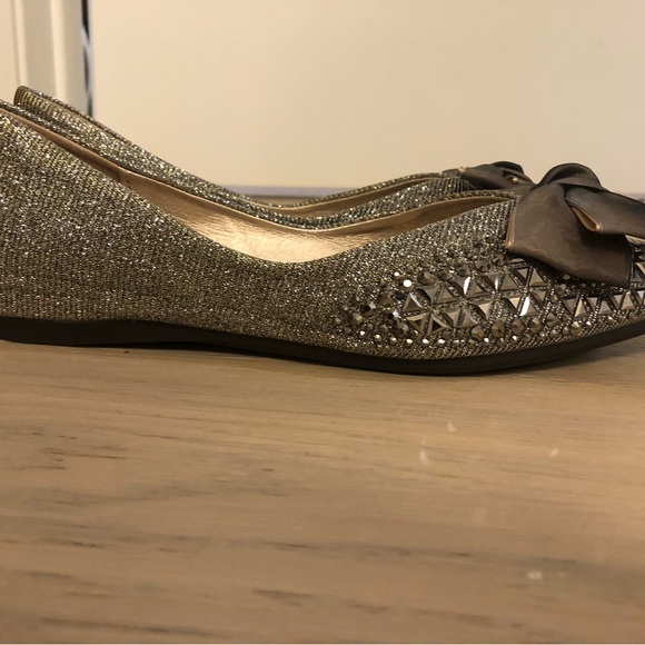 Super cute flats from Amazon. Sparkly with bows. Too big for me. - Picture 3 of 5